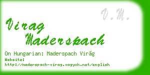 virag maderspach business card